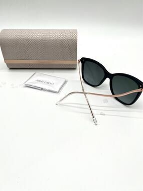 JIMMY CHOO NWOT Sunglasses with Hard Case and Cleaning Cloth